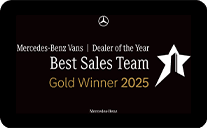 Mecedes-Benz Van | Dealer of the Year. Best Sales Team Gold Winner 2025
